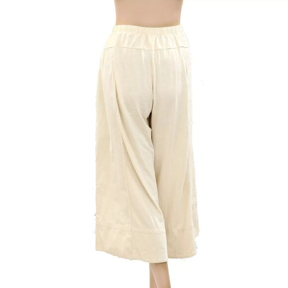 Daily Practice by Anthropologie Take Heart Capri Pants Wide Leg Pearl M 280805 - Picture 10 of 11